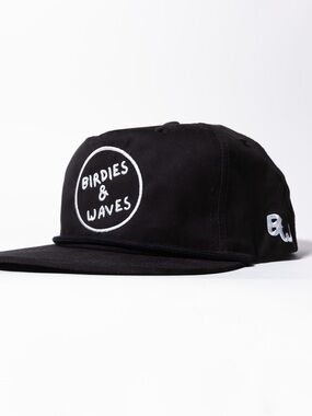 Birdies & Waves Black Snapback Hat
